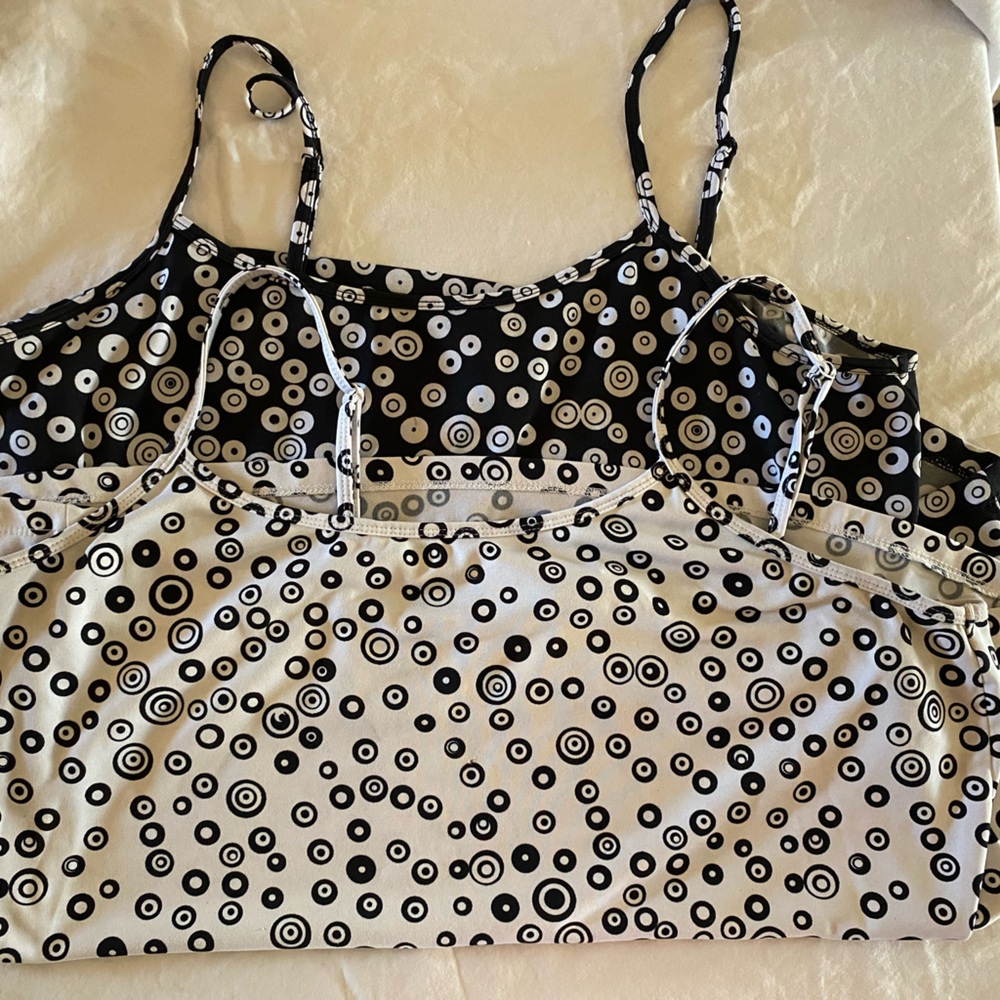 Lane Bryant Black and White Patterned Camisole